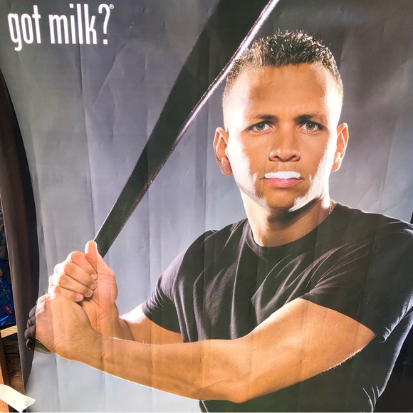 RARE: Alex Rodriguez “GOT MILK” large vinyl ad banner 71”x48” - Picture 10 of 13